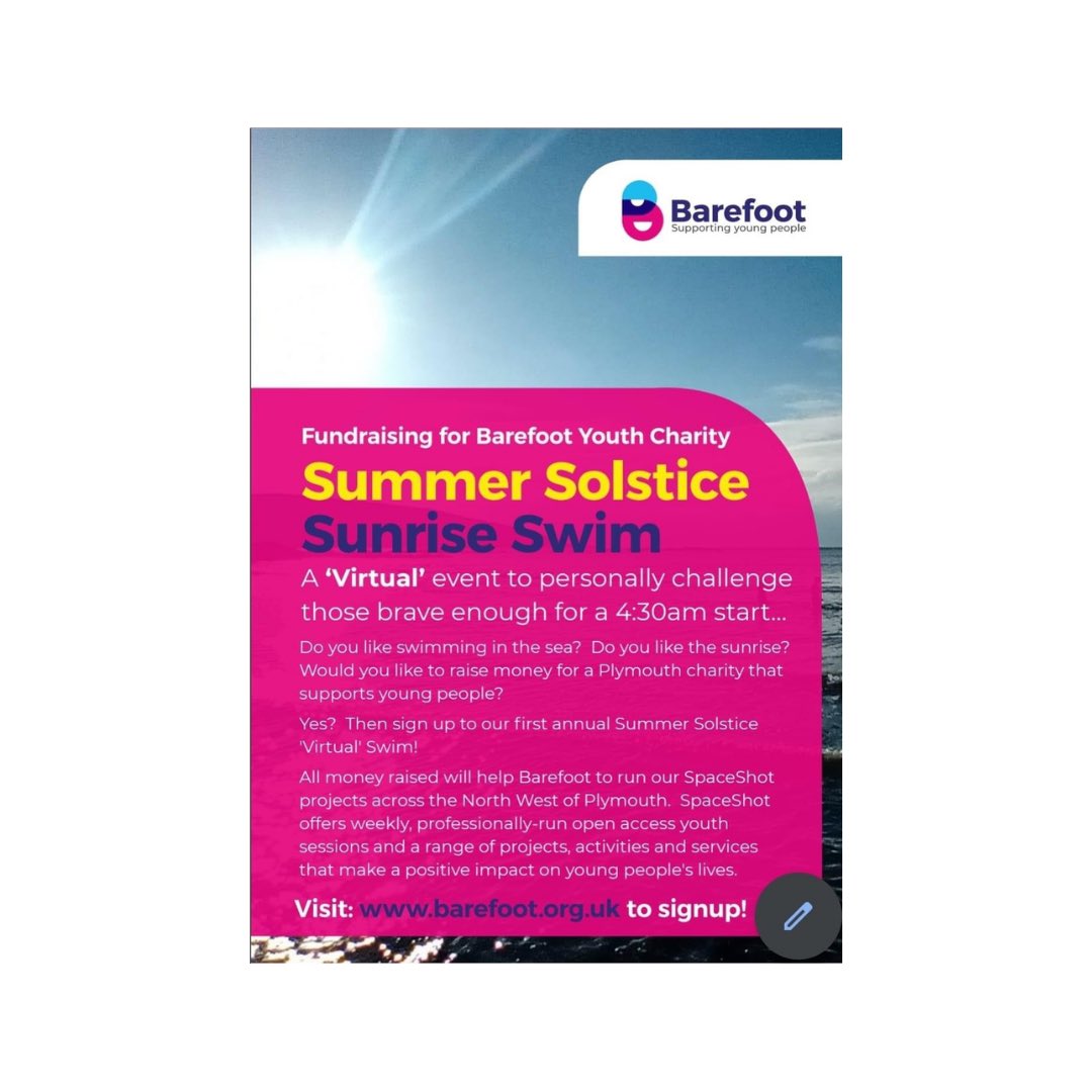 Calling Everyone!! The young people of plymouth really need you to help raise money for the charity I work for. We support young people from all across the North of the city and any money raised goes directly to supporting them!
Find out more at barefoot.org.uk