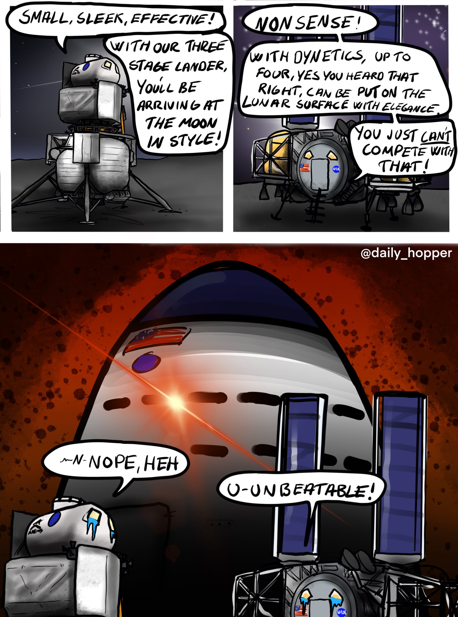 The Daily Hopper on X: HLS Selection #NASA @NASA #Spacex #starship #moon # wenhop #space t.coV6bXVhrPIX  X