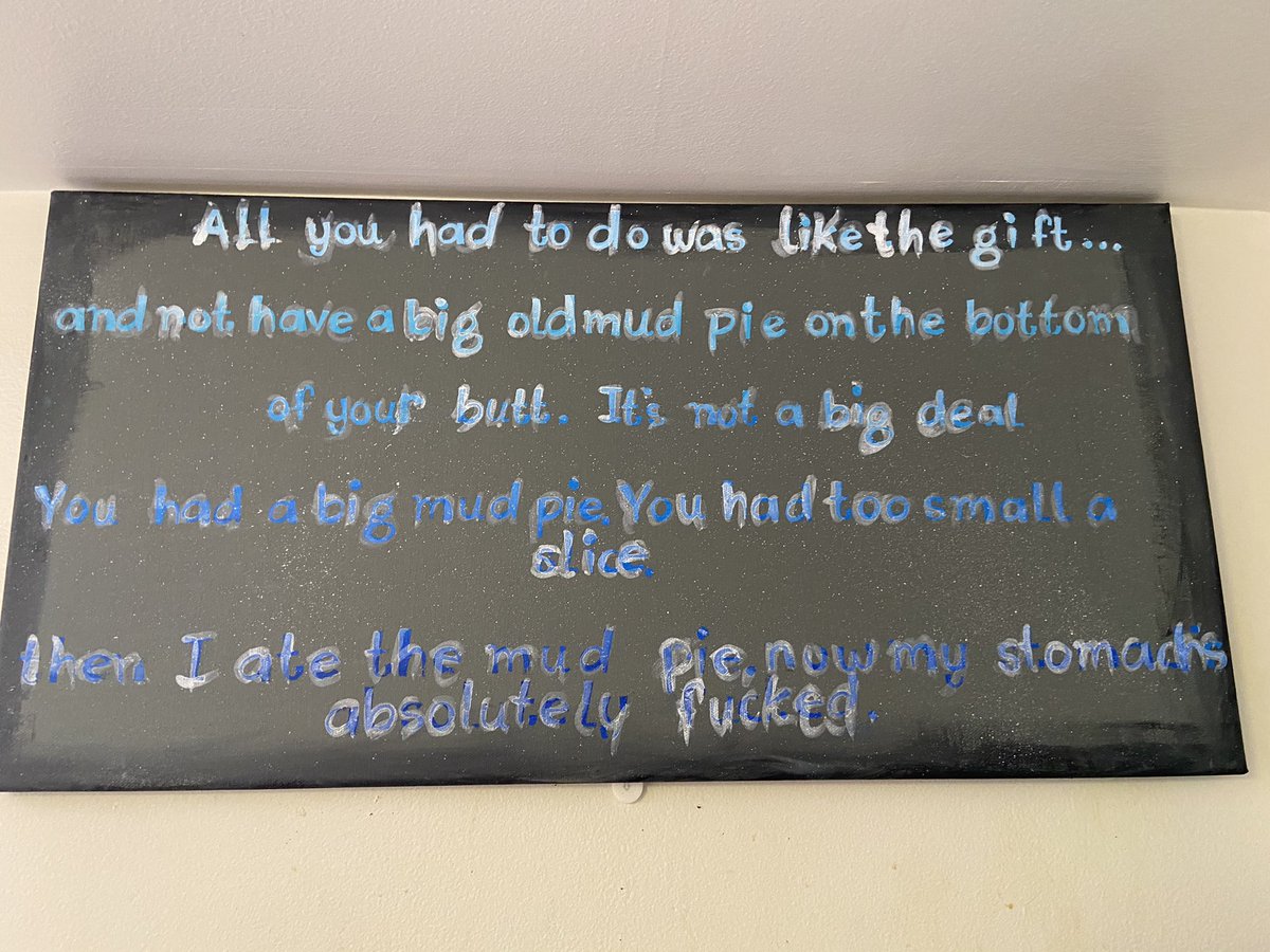 My GF surprised me with what she was working on this week. Some AMAZING I Think You Should Leave bathroom art to look at while you have yourself a big ole mud pie <a href="/ITYSL/">I think you should leave turbo team</a> <a href="/ITYSL_memes/">I Think You Should Leave memes 💦🥩</a>