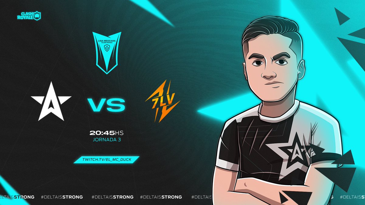 #ClashRoyale × ¡DÍA DE JUEGO! 

La jornada N°3 nos espera y nuestras estrellas prometen dar un espectáculo e ir por la victoria dentro de la arena de batalla. ⚔️

🏆 <a href="/LPE_es/">Liga Profesional de Esports</a>
🆚 <a href="/Team7LV/">TEAM 7LV ⚡</a>
⏰ 8:45 PM 🇲🇽

🎙️ <a href="/McDuck_CR/">Mc Duck</a> ft. <a href="/Ednar_Royale/">Ednar_Royale</a> 
📺 twitch.tv/el_mc_duck

#DeltaisStrong 🌟