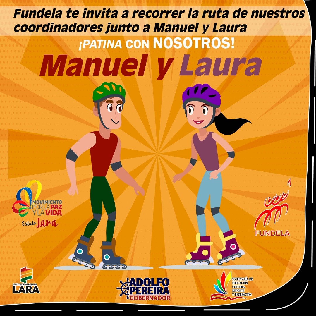 #16Abr Desde FUNDELA les presenta a Manuel y Laura, son ellos los guiarán a recorrer la ruta de las y los coordinadores de instalación deportivas.
¡Trabajamos para ti!

@NicolasMaduro 
@Educacionlara
@gobiernodelara
@Mippcivzla
@FUNDELA_LARA
#LaraSeCuidaMás
#BarrioAdentro18Años