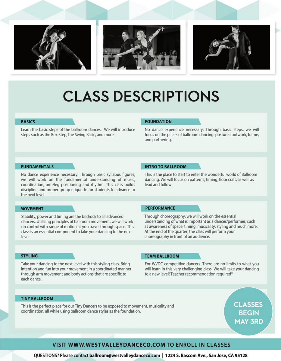 ADPP1968's tweet photo. WVDC is adding Ballroom Dance to our brand as West Valley Ballroom! 

We are so excited to present our new group classes that are now open for enrollment! Classes begin May 3rd! 

Make sure to visit https://t.co/Gf4a6q32Ev to enroll &amp; for more info! https://t.co/8EOsFTqcVB