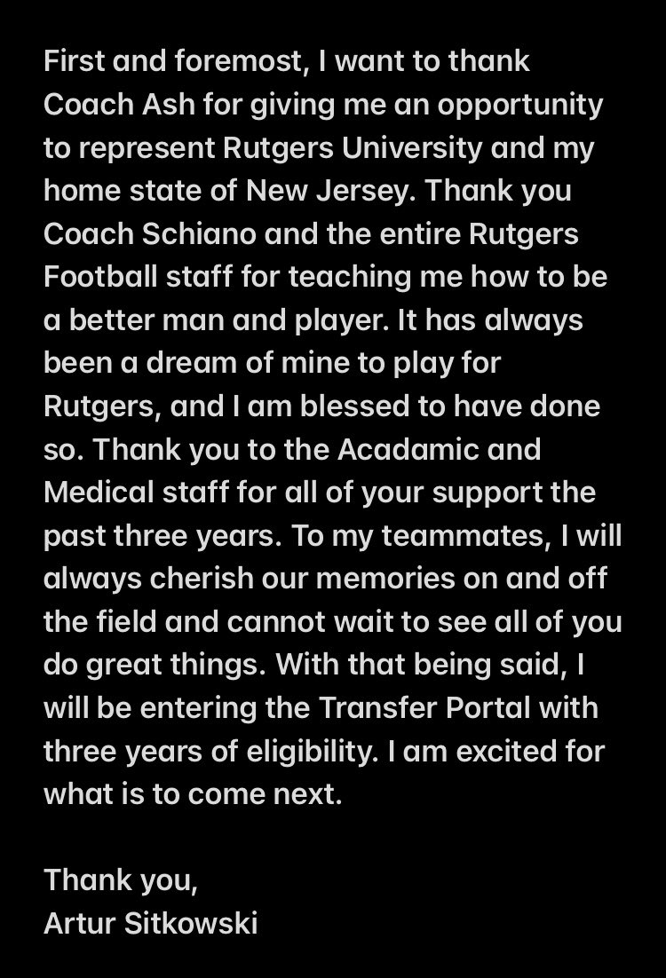Thank You Rutgers!