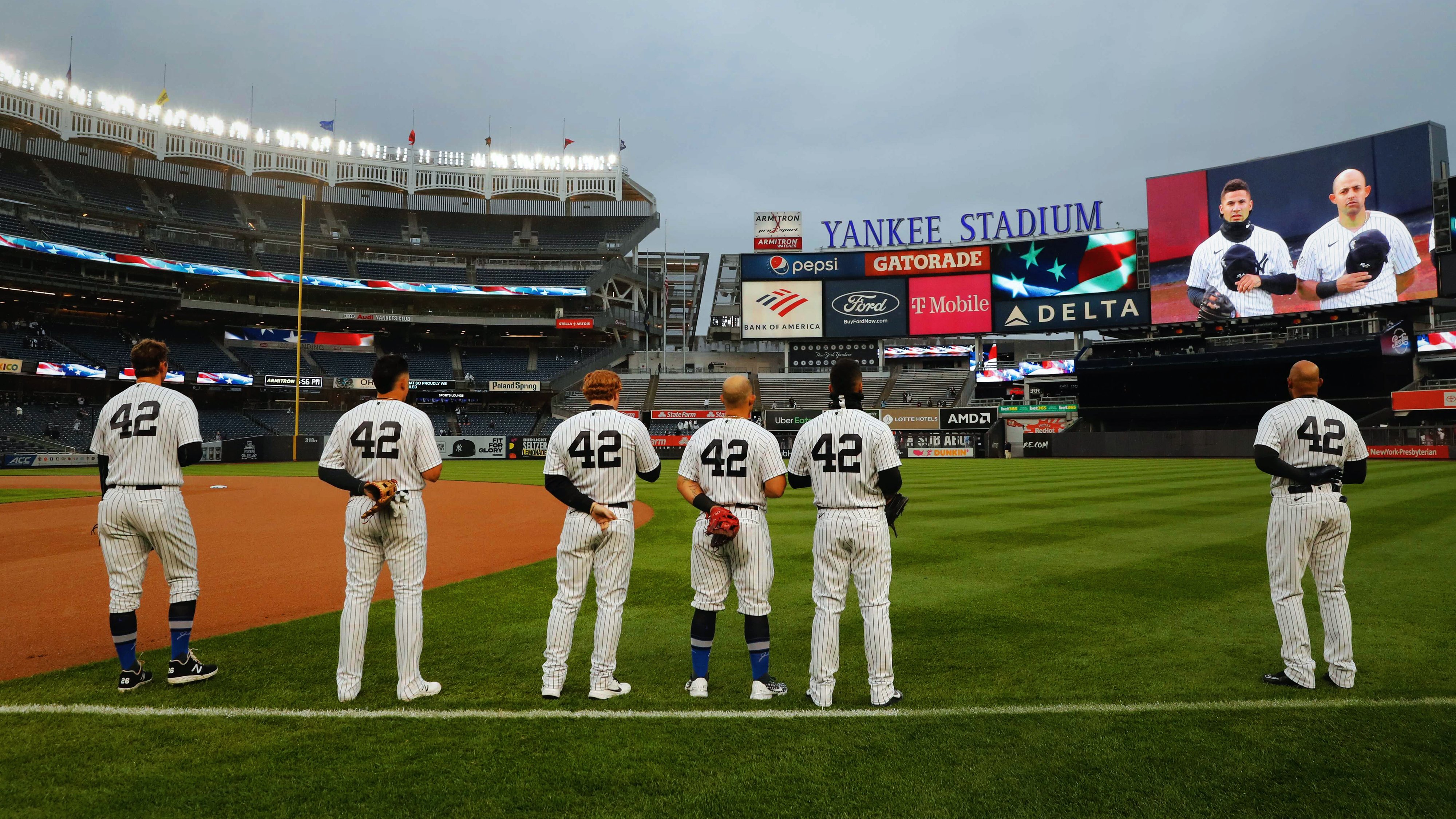 New York Yankees on X: 74 years ago yesterday, on April 15, 1947, Jackie  Robinson broke baseball's color barrier with his historic MLB debut. We  proudly wear 42 to honor Jackie and