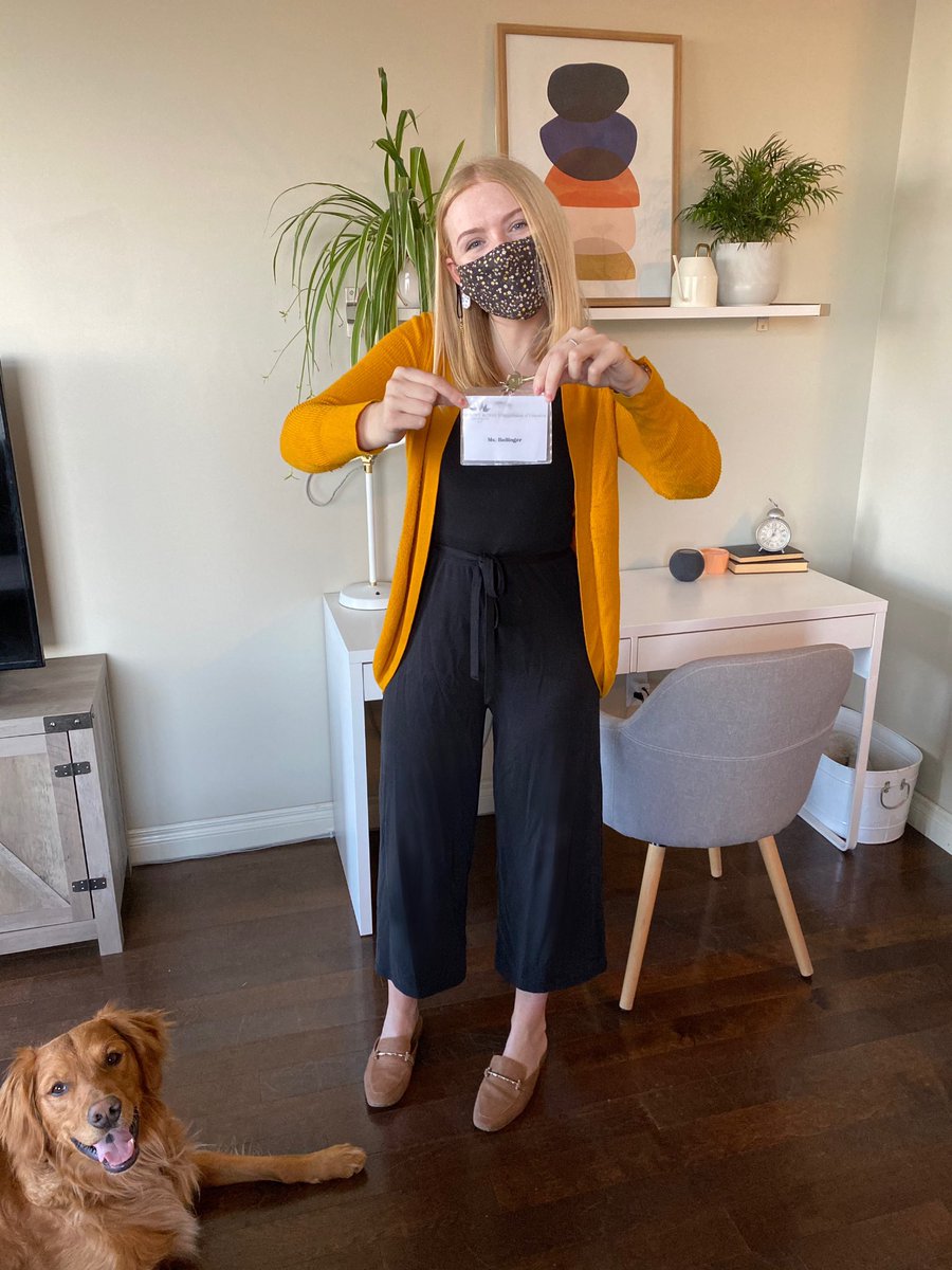 MsBTeach_'s tweet photo. Hard to believe but today was my last day wearing my MRU name tag as I am officially, as my students would say, “a real teacher”! 🎉 #graduation2021 https://t.co/G1bKAns3xE