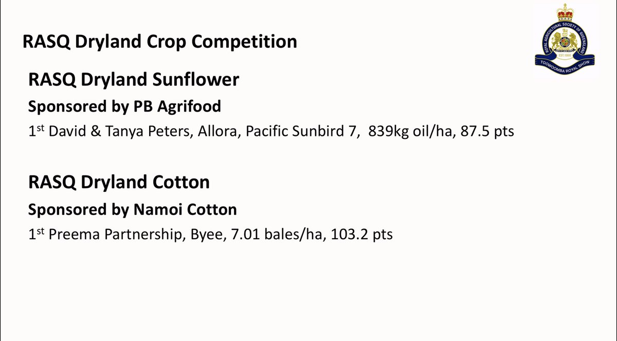 RASQ Dryland Crop Competition