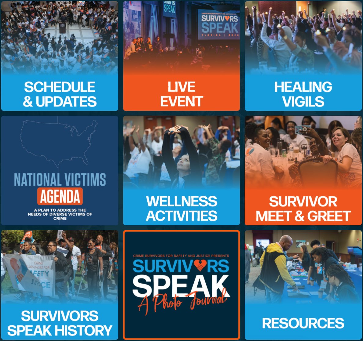 CSSJustice's tweet photo. 👀 New website just dropped! We're winding up for the 8th annual #SurvivorsSpeak, starting off right on Sunday with Healing Vigils across the country! Join us this #NationalCrimeVictimsRightsWeek to heal, organize, and advocate for change. ❤️ https://t.co/ga6Rn33gPL https://t.co/ZhX8DwSSES