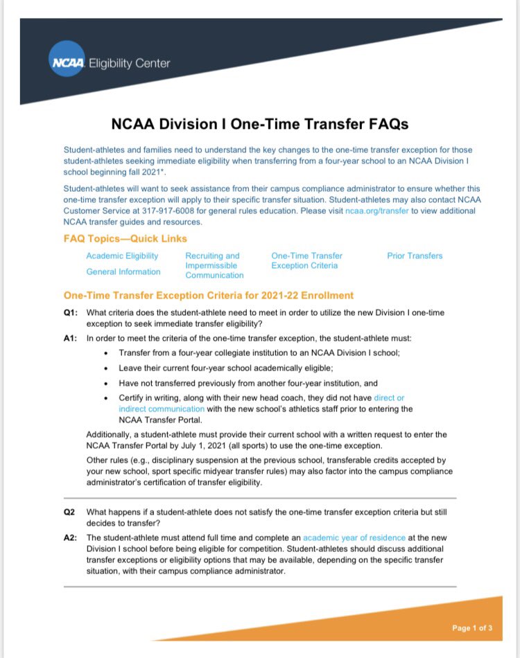 UAlbanyBylaws's tweet image. One-Time Transfer FAQ - Hot Off The Press!