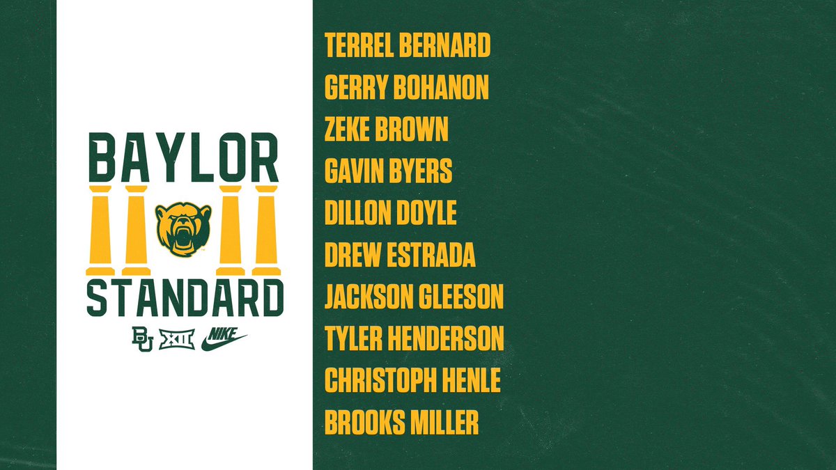 BUFootball's tweet photo. THE STANDARD. #BUncommon 

@TerrelBernard_2 
@gerry_bohanon 
Zeke Brown
@Gavinb_89 
@dillondoyle_ 
@drewestrada 
@jgleeson22 
@OFFIClALTY 
@c_henle 
@BrooksMiller34 https://t.co/TqQ6VXYQNX