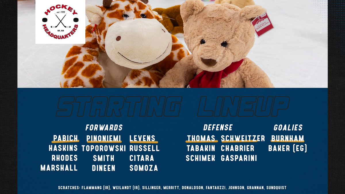 Toight's <a href="/TheHockeyHQ/">Hockey Headquarters</a> Lineup tonight vs. Sioux City. Adam Marshall making his <a href="/USHL/">USHL</a> debut.

#BeHerd
