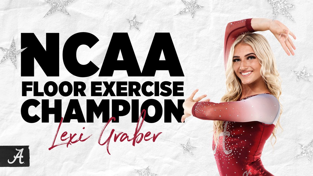 BamaGymnastics's tweet photo. Lexi Graber is the 2021 NCAA Floor Exercise Champion👏

#BamaStrong #RollTide https://t.co/HdNpeARQBN