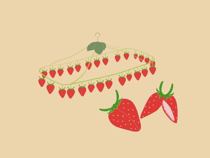 「strawberry print」 illustration images(Oldest｜RT&Fav:50)