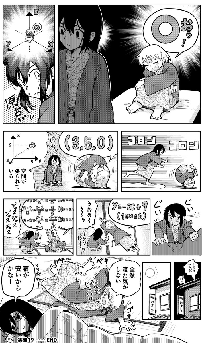 友達と旅館にお泊まり漫画です 