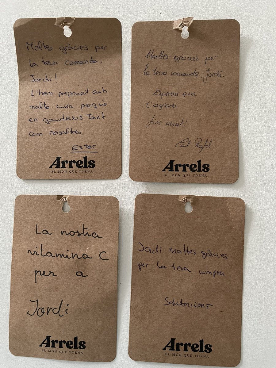 Rebuda la segona comanda de <a href="/mercatarrelscat/">Mercat Arrels</a> 😋 Gràcies a vosaltres!
