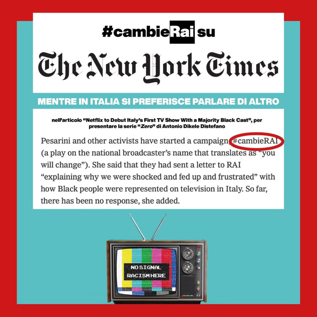 Ariam_Tekle's tweet photo. #cambieRAI #prendiamolaparola #rai #mediaset #canale5 #striscialanotizia #italiannews #blacklivesmatter #stopasianhate #italiantelevisionisracist #italianmediaisracist
@RaiUno @RaiDue @RaiTre @lagana_riccardo @QuiMediaset_it @Corriere @nytimes https://t.co/sDprKERIBF