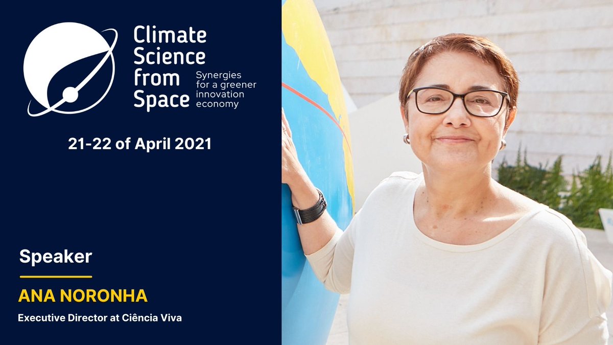 CSS_Conference's tweet image. Ana Noronha, Executive Director @cienciaviva will be a speaker @CSS_Conference in Block 5-Youth Engagement.
Presentation: #ClimateScience from Space: It is never too early to start.
Interested? Still time to register👇climatesciencespace.eu
#ClimateScienceSpace #EarthObservation