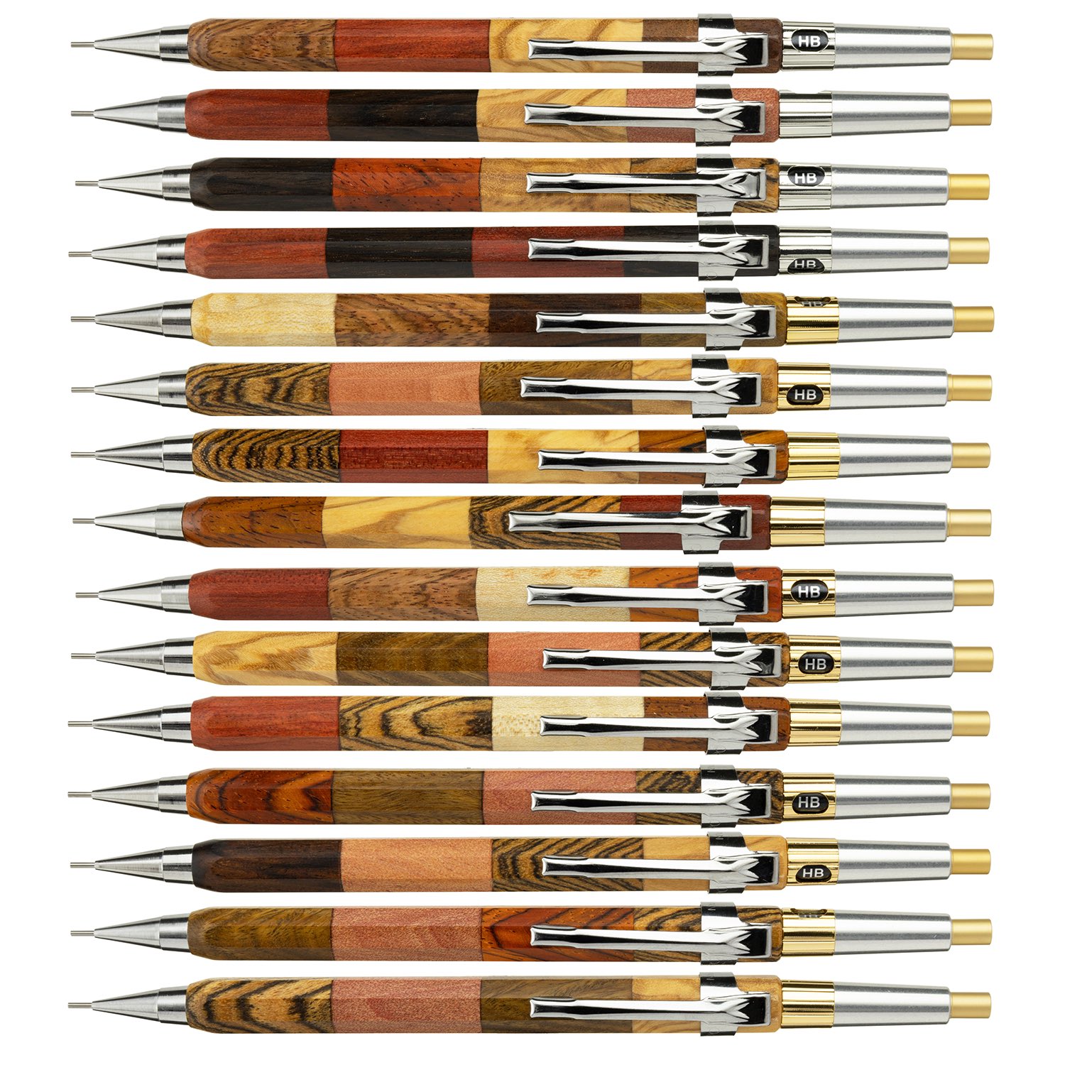 mijaewood シャープペンシル本体 Mijaewood】バッファローホーンと寄木のシャープペンシル PG5