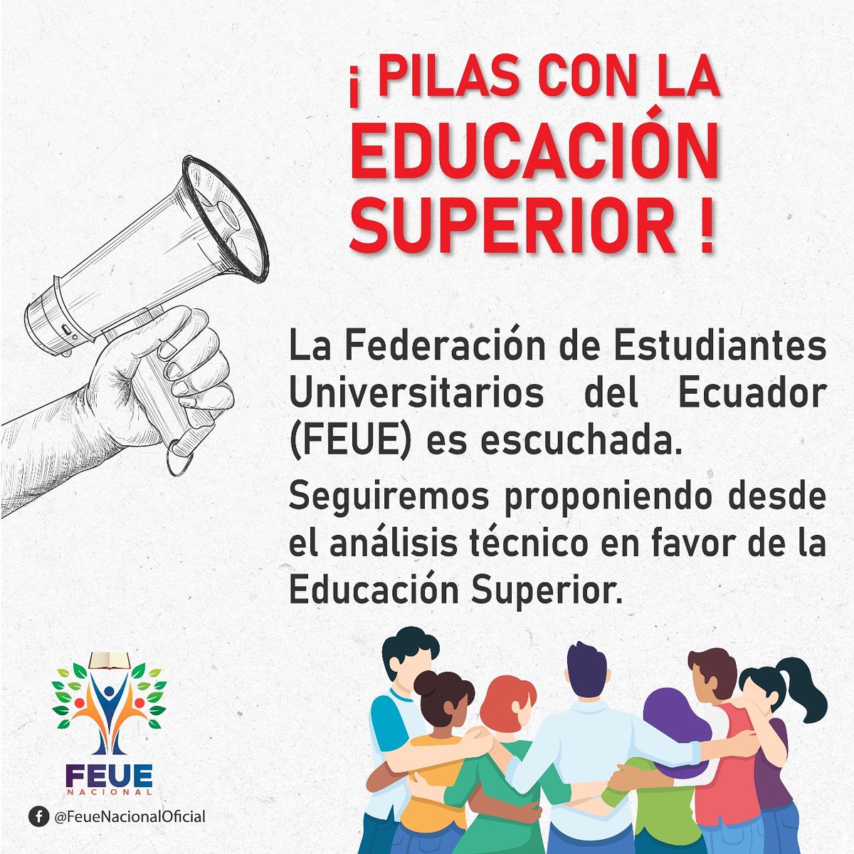 FEUE NACIONAL (@feueec) on Twitter photo "No vamos a eliminar la institución como tal (senescyt)" declaraciones de <a href="/LassoGuillermo/">Guillermo Lasso</a>
‼️FEUE NACIONAL INVITA A LA COMUNIDAD UNIVERSITARIA A SEGUIR INTERACTUANDO DE MANERA PERMANENTE SOBRE EL PROCESO DE TRANSICIÓN DE LA EDUCACIÓN SUPERIOR "No vamos a eliminar la institución como tal (senescyt)" declaraciones de <a href="/LassoGuillermo/">Guillermo Lasso</a>
‼️FEUE NACIONAL INVITA A LA COMUNIDAD UNIVERSITARIA A SEGUIR INTERACTUANDO DE MANERA PERMANENTE SOBRE EL PROCESO DE TRANSICIÓN DE LA EDUCACIÓN SUPERIOR