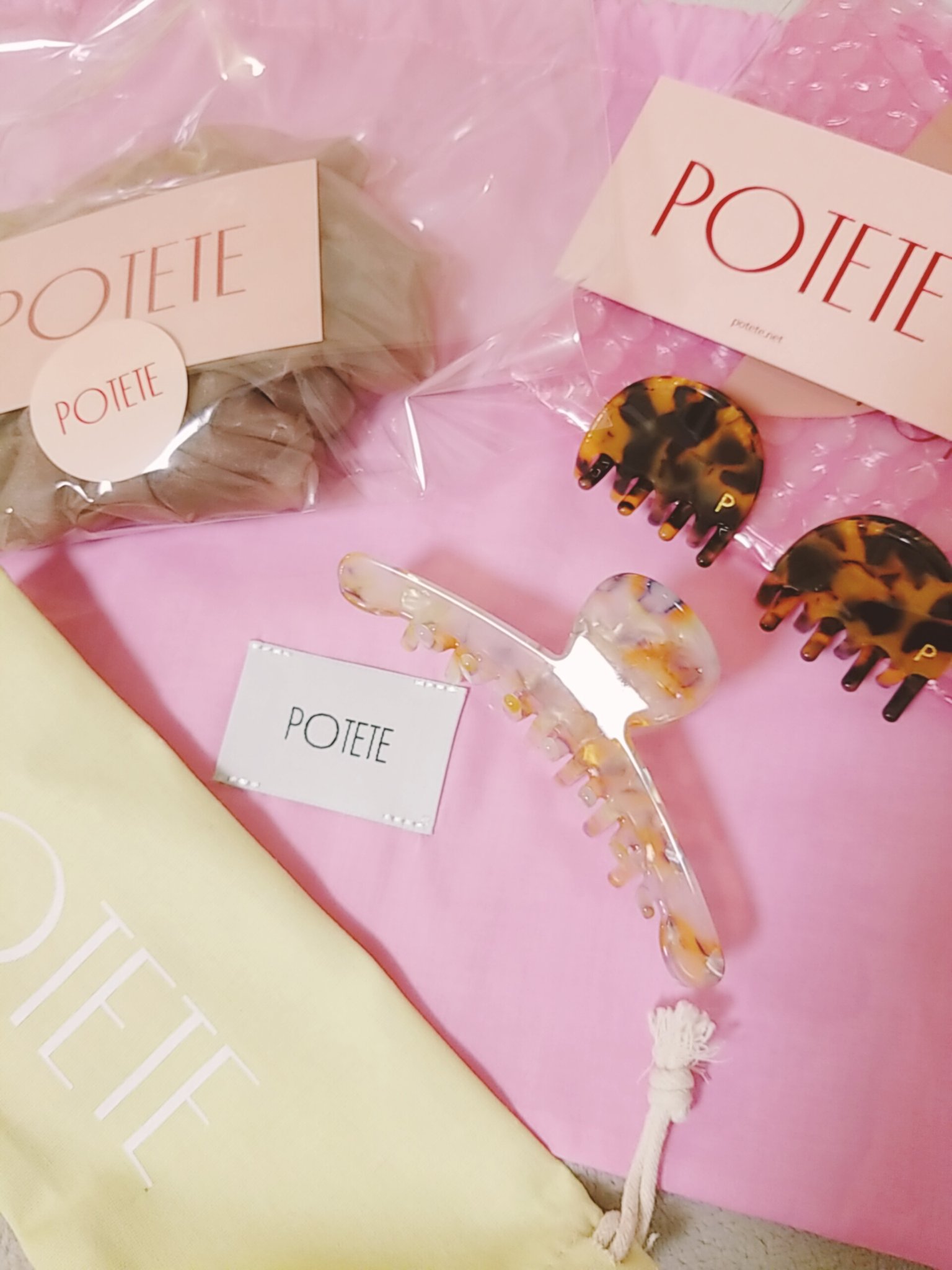 低価格化 POTETE リボンヘアクリップ