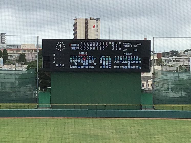 沖大２-０沖国

沖大、仲地くん今日も完封勝ち🔥
被安打３、マックス147キロ。
