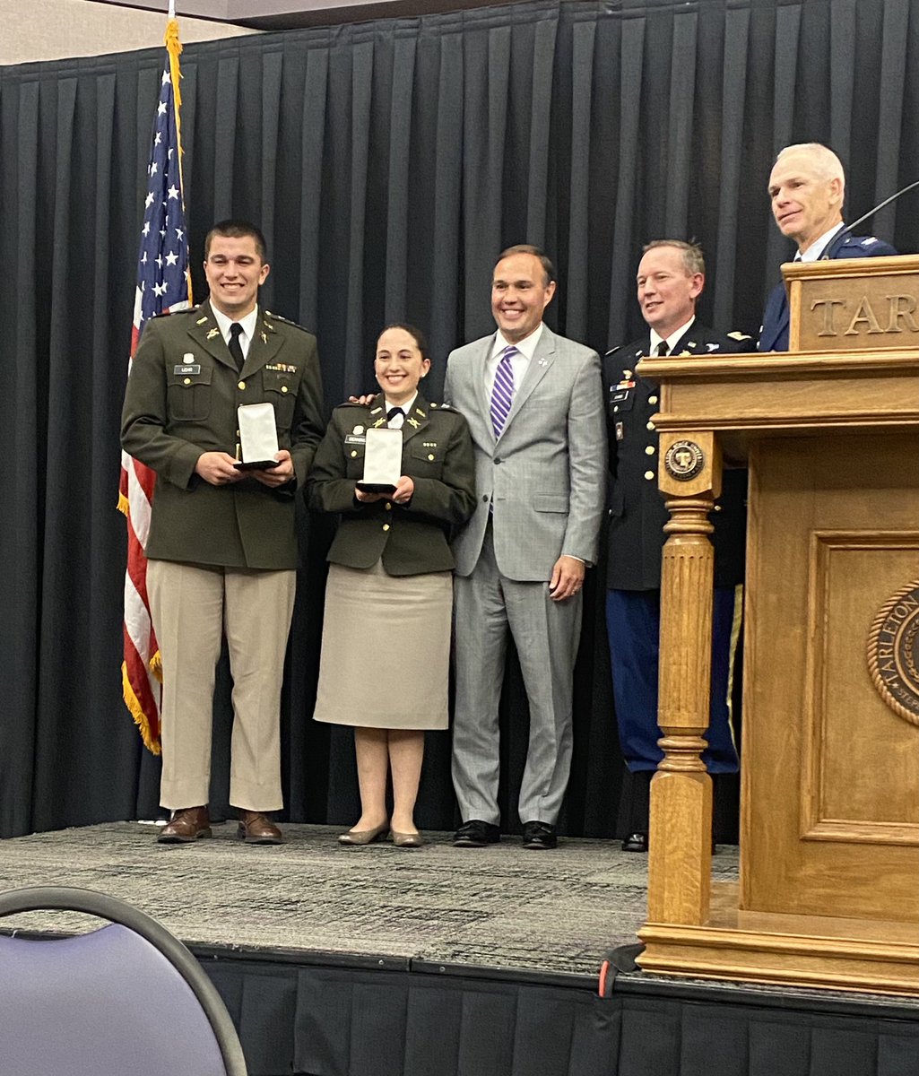 Congratulations to our 10 outstanding senior <a href="/TexanCorps/">Tarleton Texan Corps of Cadets</a> of Cadets. Thank you for blazing the trail of leadership for others to follow. #Cadets #BleedPurple #TarletonState #Leaders