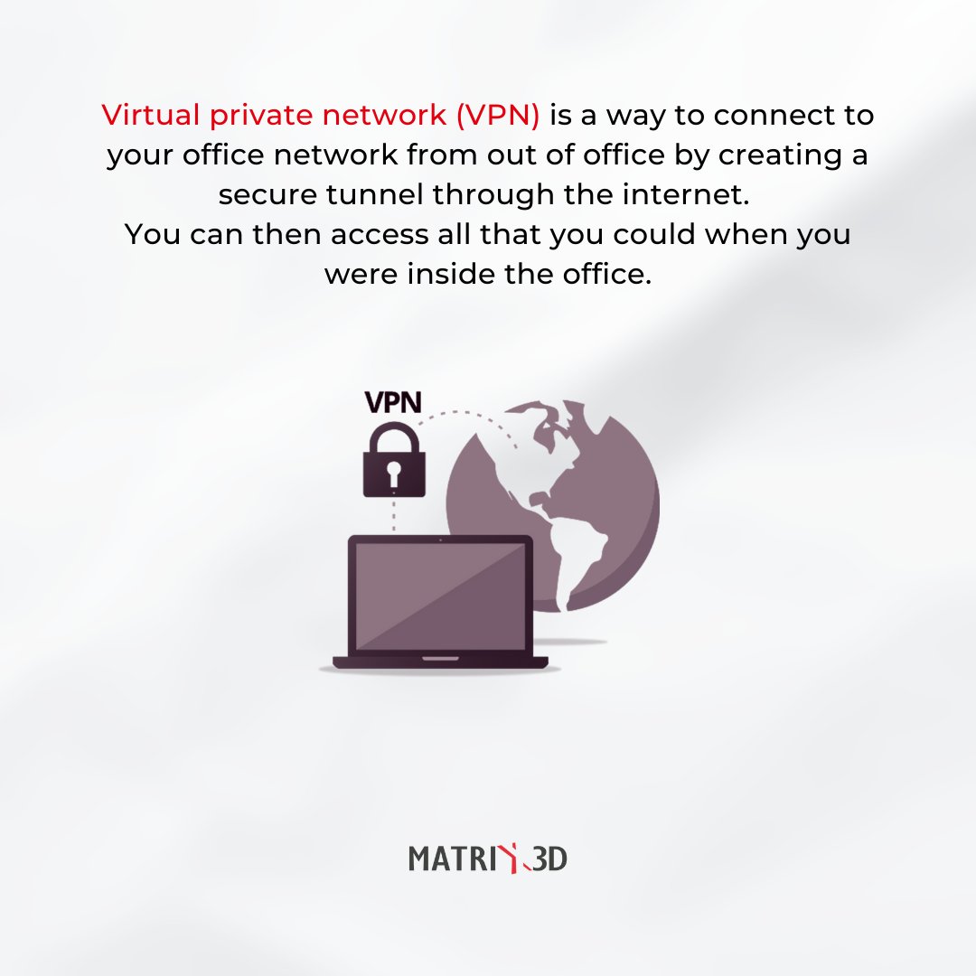 Matrix3D_India's tweet image. VPN in simple words. 

#learnwithmatrix3d #cybersecurity #CSMEbyMatrix3D #infosec #CyberSecurityMadeEasy #informationsecurity #datasecurity #VPN
