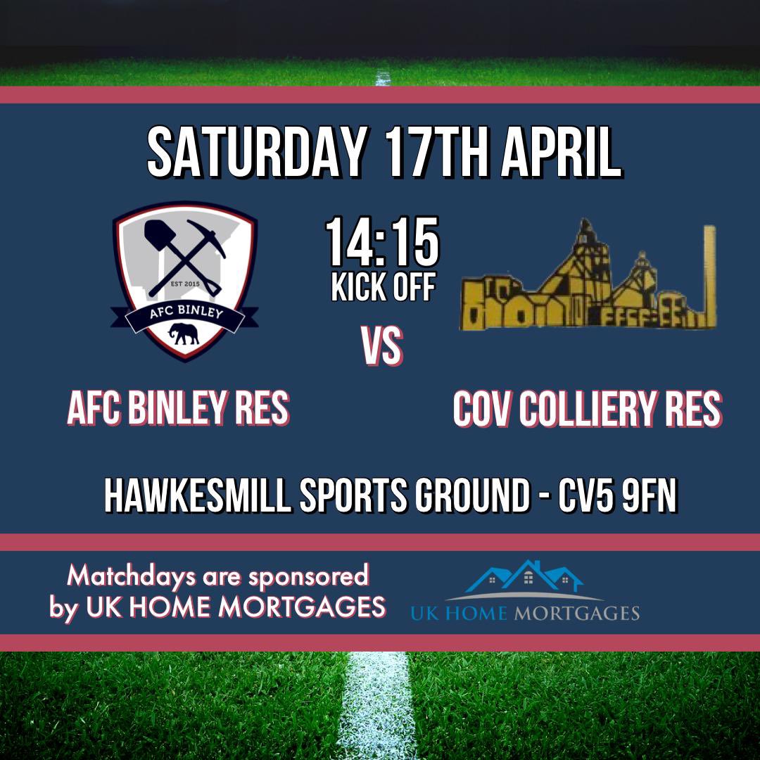 ⚽️💙Match Day💙⚽️

Both Teams away this weekend in the Bermuda Cup with the First Team against <a href="/JaguarDaimler/">Jaguar Daimler</a> and the Reserve Team against <a href="/CollieryFc/">Coventry Colliery FC</a>. The Reserves are hoping to pick up a win this week after narrowly losing last week. The Firsts Hoping to keep the 100% win Rate.
