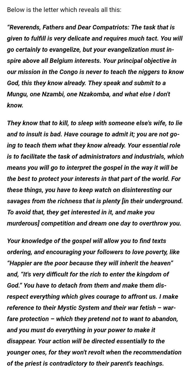 NaijaFlyingDr's tweet photo. King Leopold's letter to his team on the ground in Congo.

Baba was even giving us Bible quotes. https://t.co/mHiqKjL6qf