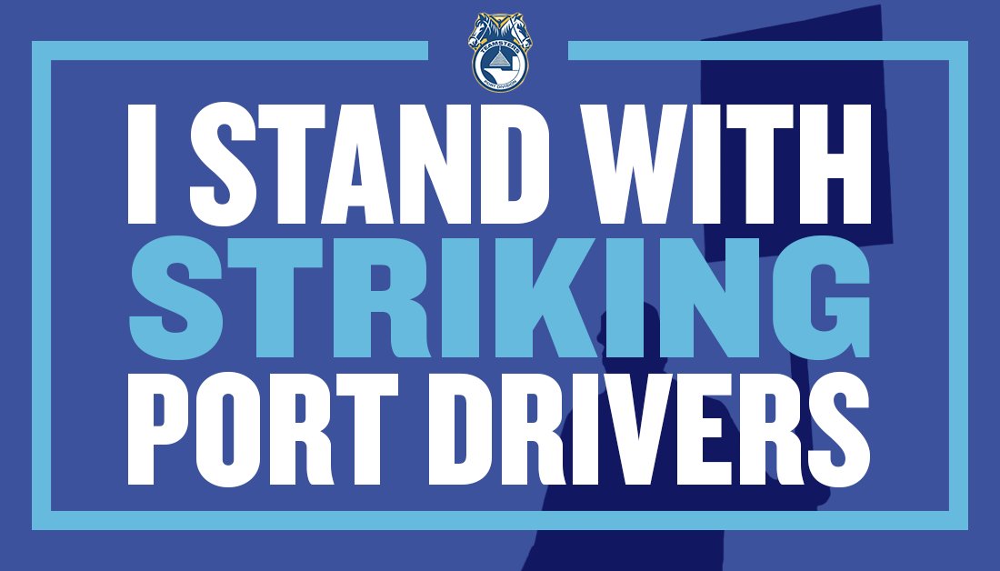 We stand with STRIKING port drivers at @drive4universal’s UIS. They need to be reinstated, get a fair contract & no more misclassification as independent contractors. The port trucking industry needs to be held accountable. #SB338 #SB700 & #AB794