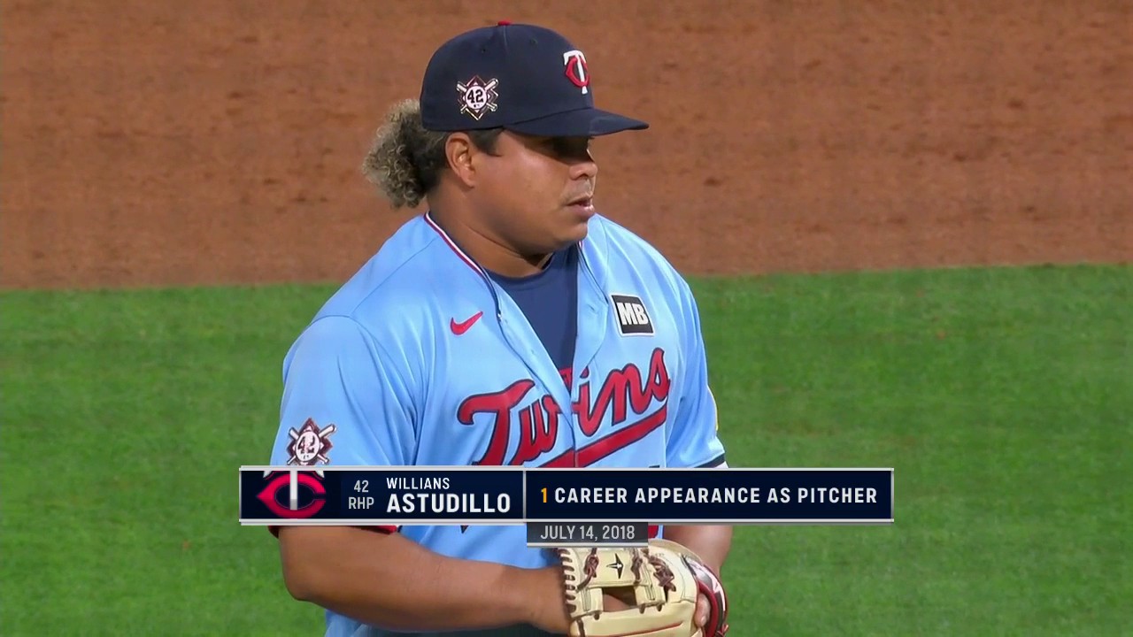 FOX Sports: MLB on X: Willians Astudillo is in to pitch right now