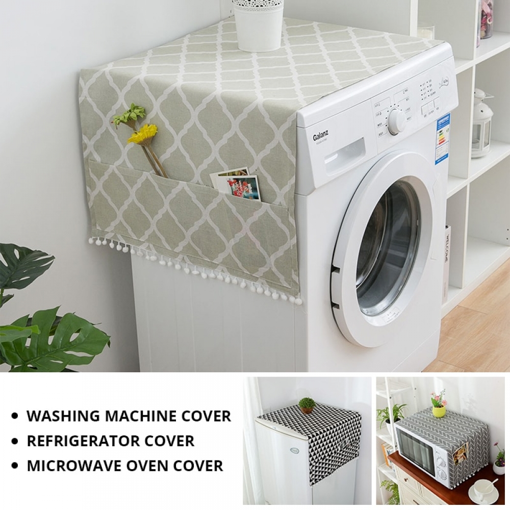 ktruststore's tweet photo. Faux Linen Washing Machine Cover with Pocket Refrigerator Top Cover Microwave Oven Dust Proof Cover #kitchen #ktruststore #kitchenstuff https://t.co/gonEabhOAG https://t.co/WVOz3d8lvc