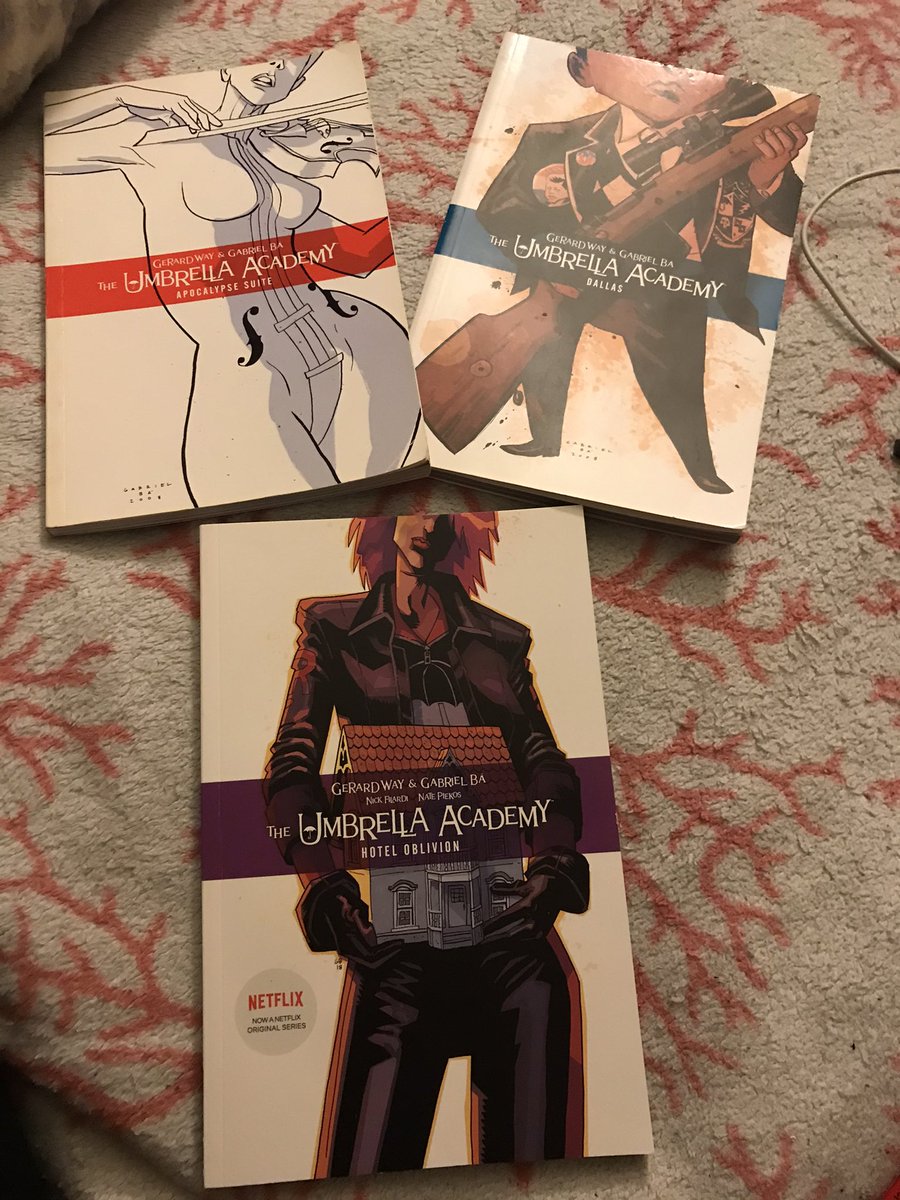❤️Kate the Little Bastard🖤 (@kat3_th3_panda) on Twitter photo Ahhhhh finally have the full masterpiece <a href="/gerardway/">Gerard Way</a> and Gabriel Ba created I can’t wait to binge read <a href="/UmbrellaAcad/">Umbrella Academy</a> Ahhhhh finally have the full masterpiece <a href="/gerardway/">Gerard Way</a> and Gabriel Ba created I can’t wait to binge read <a href="/UmbrellaAcad/">Umbrella Academy</a>