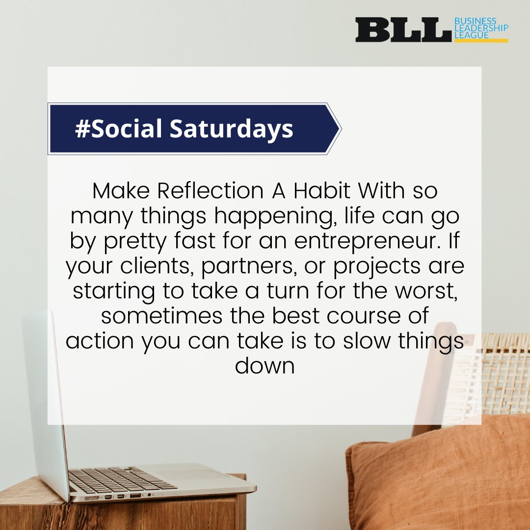 BusinessLeade19's tweet photo. Make reflection a habit.
.
.
💼BUSINESS LEADERSHIP LEAGUE💼
A MEMBERSHIP PROGRAM FOR ASPIRING BUSINESS OWNERS
Click the link to know more. https://t.co/SW6QPkje9y
⠀
#businessleadershipleague #businessleadership #bll #leaders #energize #relaxation #relaxyourmind #socialsaturdays https://t.co/vfRVqL1YY3