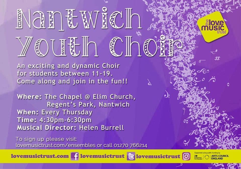 Missed singing during lockdown? Nantwich Youth Choir starts back this Thursday afternoon...come and join us!@lovemusictrust #singingisgoodforyou #vocalharmonies #acapella #cantwait