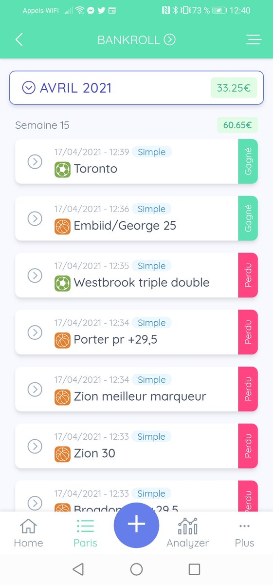 PqPronos's tweet image. Bilan Bankroll Avril!

Grosse douille les 2 dernieres nuits, les picks sont pourtant très bons, attention on va les rejouer dès leur prochains matchs, ça va rentrer, les cuts vont baisser. (suivant les matchs up)

Ne partez pas sur ces défaites malchanceuses 😉🍀

#TeamParieur