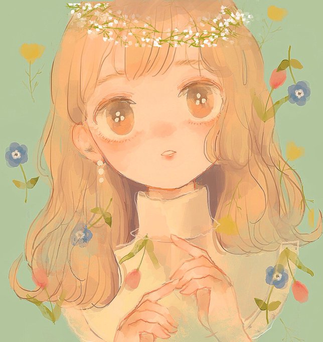 Flower crown?︎

 #illustration 
 #イラスト 