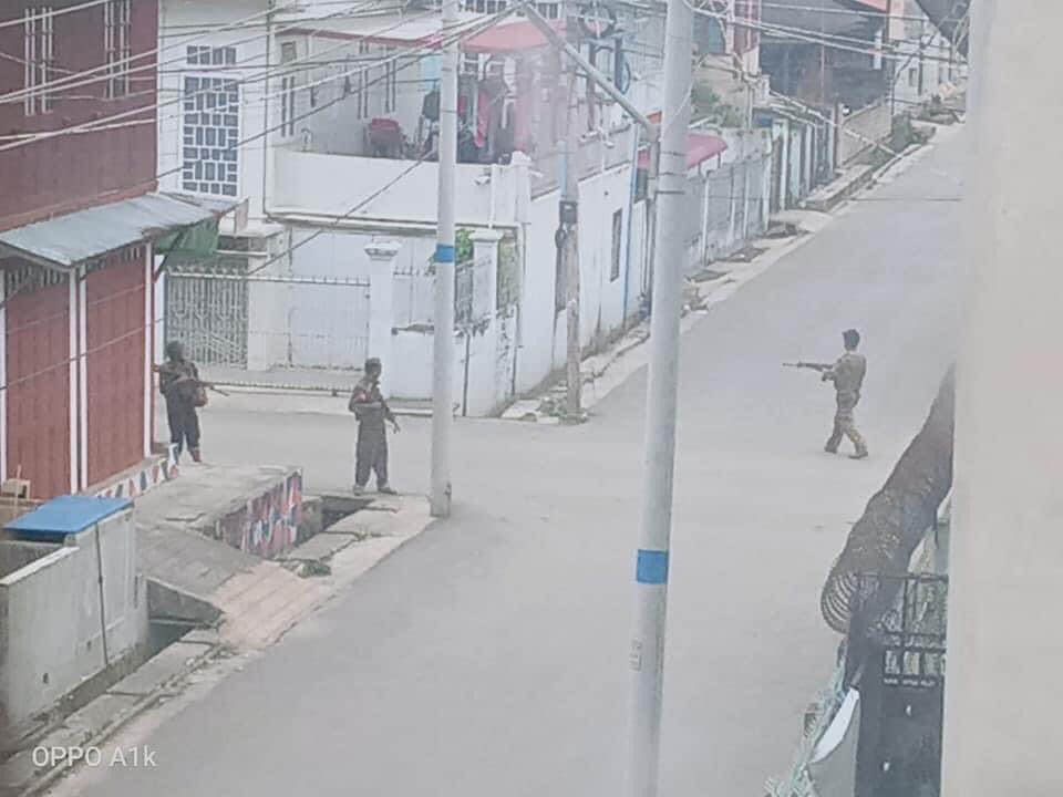 MOGOK: Myanmar security forces conducted lethal crackdown on Saturday 

At least 2 young men killed, 1 injured 

Photos show security forces taking away the bodies and a bloody ambulance that carried injured protestors. 

#WhatsHappeningInMyanmar 
#Apr17Coup