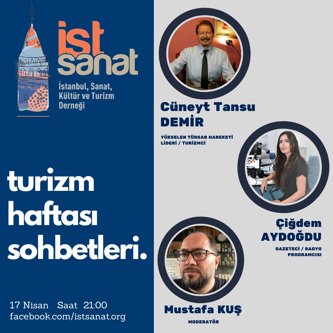 Pandemi etkisinde geçen turizmsiz bir yılın ardından Turizm haftasında Turizmin Geleceği üzerine sohbetler.
NE OLACAK BU TURİZM ?

#TurizmHaftası #turizmneolacak #Turkiyeturizmi #istsanat