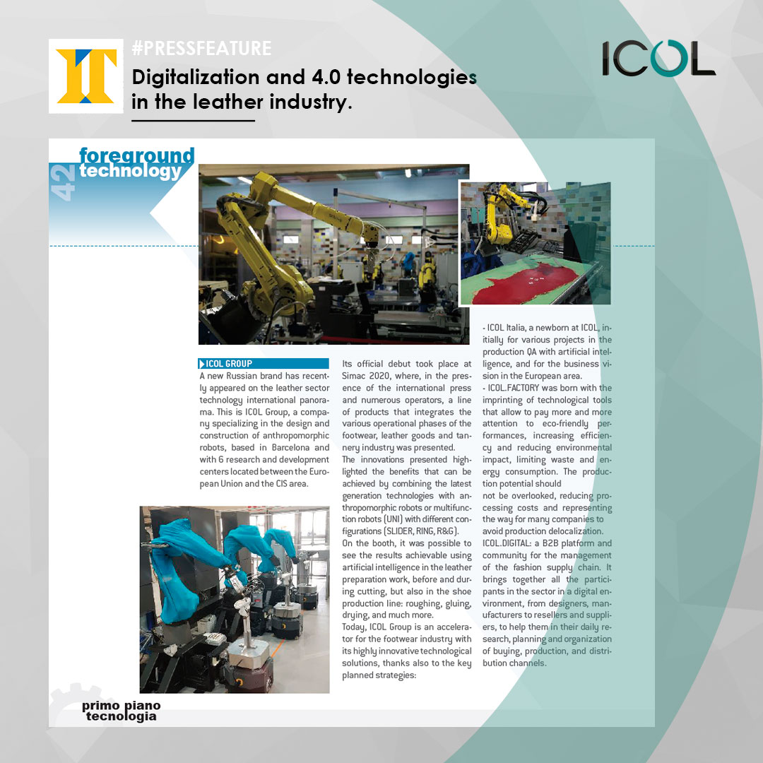 icolgroup's tweet photo. How do #ICOLGroup products affect the #footwear industry? We have expanded to several major areas in #digitalization and leather processing. 

Read more about our technologies and other developments in the leather industry in the International Technology Magazine.

#supplychain https://t.co/kuVbU4gUp3