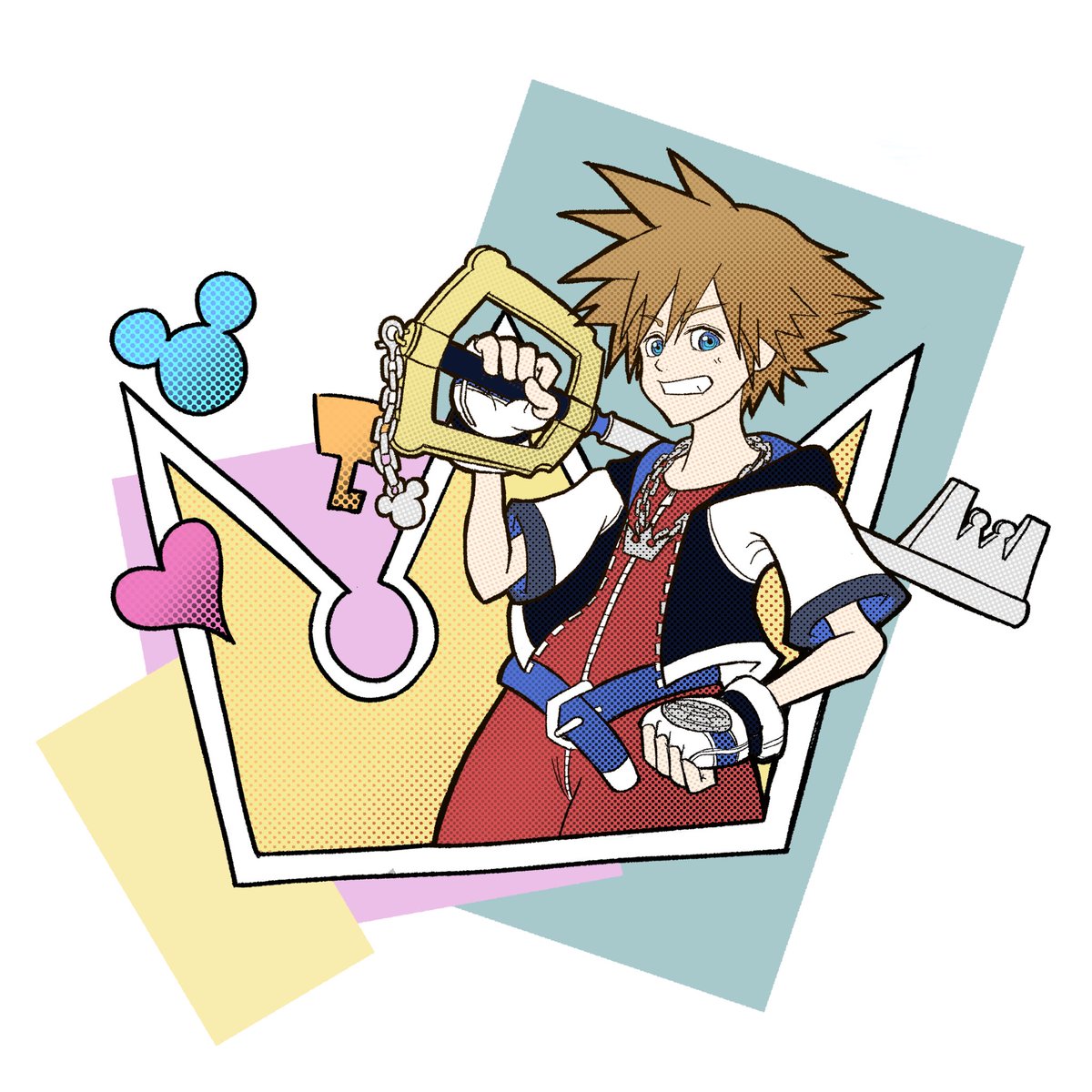 KH1 ソラ」 ディズニーらしいポップなアートを描いてみたかった一枚