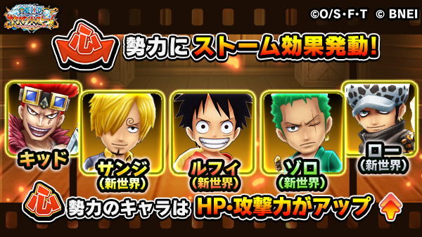 One Piece サウザンドストーム S Tweet 激闘イベント D の名を持つ鬼の子 では 心 勢力にストーム効果発動 サウスト Onepiece サウスト5周年 Trendsmap