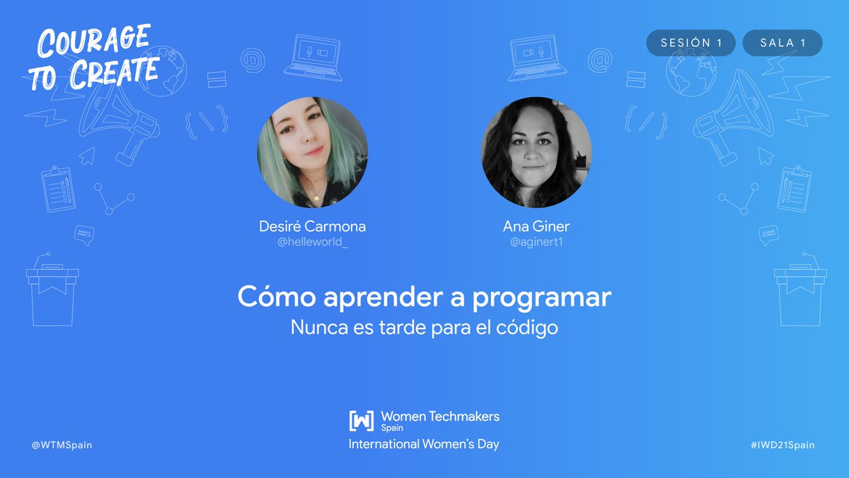 GeeksHubs Academy (@geeks_academy) on Twitter photo ¡Hoy es el día! ⭐ #IWD21Spain de <a href="/WTMSpain/">WTM Spain</a>, con la representación de <a href="/aginert1/">Ana Giner Talón</a>, la Responsable Académica de <a href="/geeks_academy/">GeeksHubs Academy</a> 🚀 y 14 panelistas muy top 💫 #CourageToCreate 👉 hubs.la/H0KSgDC0 ¡Hoy es el día! ⭐ #IWD21Spain de <a href="/WTMSpain/">WTM Spain</a>, con la representación de <a href="/aginert1/">Ana Giner Talón</a>, la Responsable Académica de <a href="/geeks_academy/">GeeksHubs Academy</a> 🚀 y 14 panelistas muy top 💫 #CourageToCreate 👉 hubs.la/H0KSgDC0