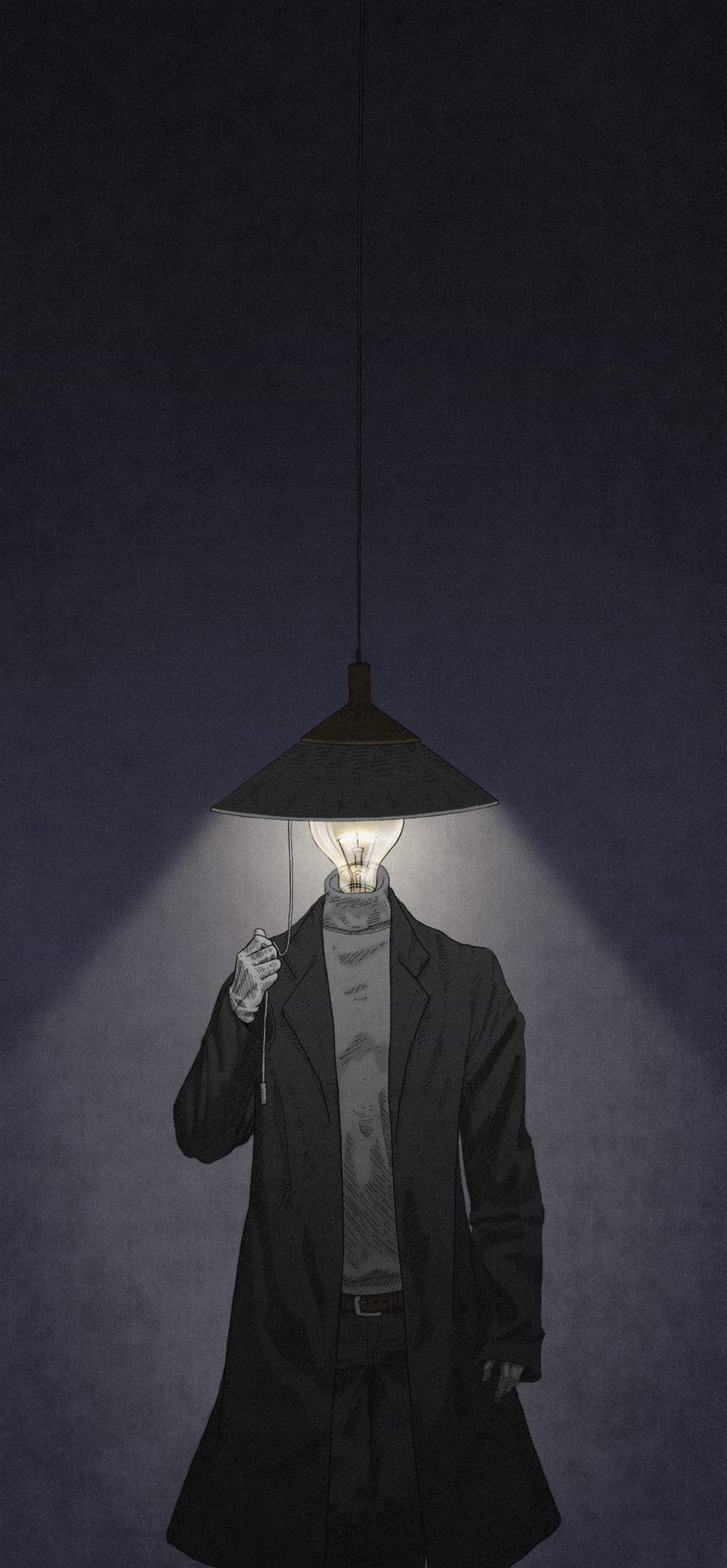 いなみやこ イラスト 人外 異形頭 電球 壁紙 ちょっと拝見の色変えたのとさらにそれにノイズを少しかけたのもいいから見てください ノイズはホント微々たる変化だけども T Co Es3wzglajo Twitter