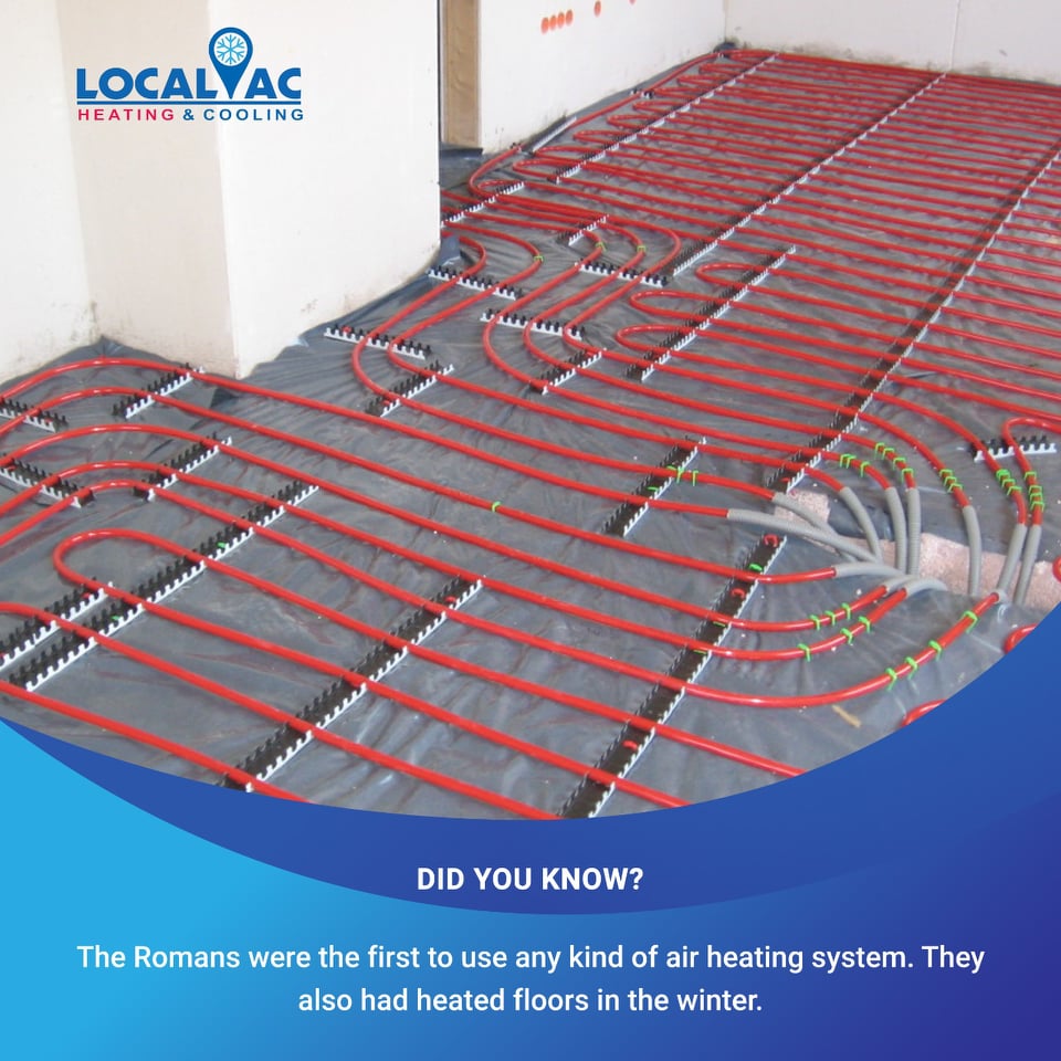 TheLocalAC's tweet image. HVAC Fun Fact

Creative: Did You Know?
The Romans were the first to use any kind of air heating system. They also had heated floors in the winter.

#localac #acrepairexpert #airconditioner #hvac #hvaclife #airconditioning #hvactechnician #hvacservice #hvactech #maintenance