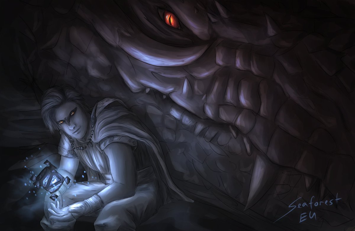 nyrosch's tweet photo. My Sage and Garmoth🔶🐉
This was my entry for the sage fanart event. It ended yesterday, so I think I can share it here ^^
Gratz to all the stunning Winners 🤗🎉
#BDO #BlackDesertOnline #BDOFanart #digitalart #BlackDesert #BDOart  #sage #garmoth @NewsBlackDesert https://t.co/i4EdF4IsQs