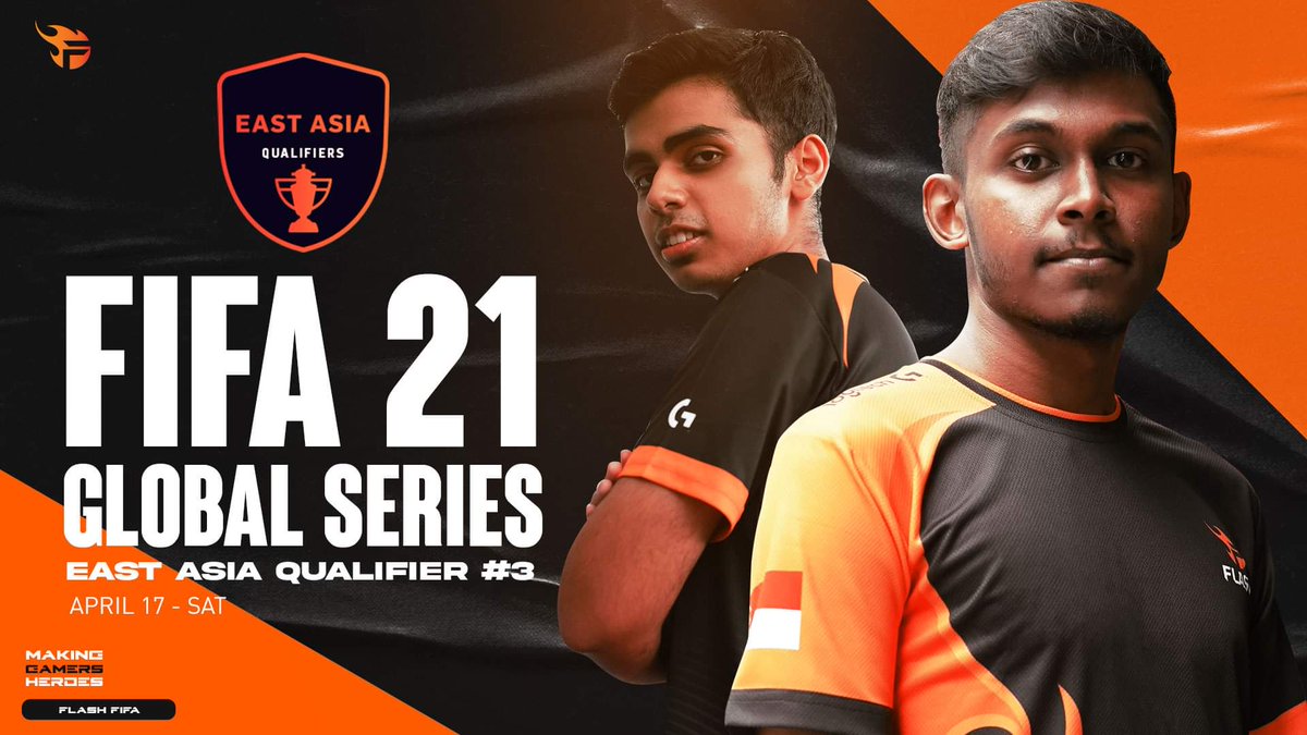 teamflash_gg's tweet photo. We are kicking!🔥

Come along with our #TeamFlashFIFA on their live game later tonight! 🔔After getting into the TOP 8 of the FIFA 21 Global Series - East Asia Qualifier #3 🏆

#TeamFlash #MakingGamersHeroes #FIFA21 https://t.co/kllDmsB5Ol