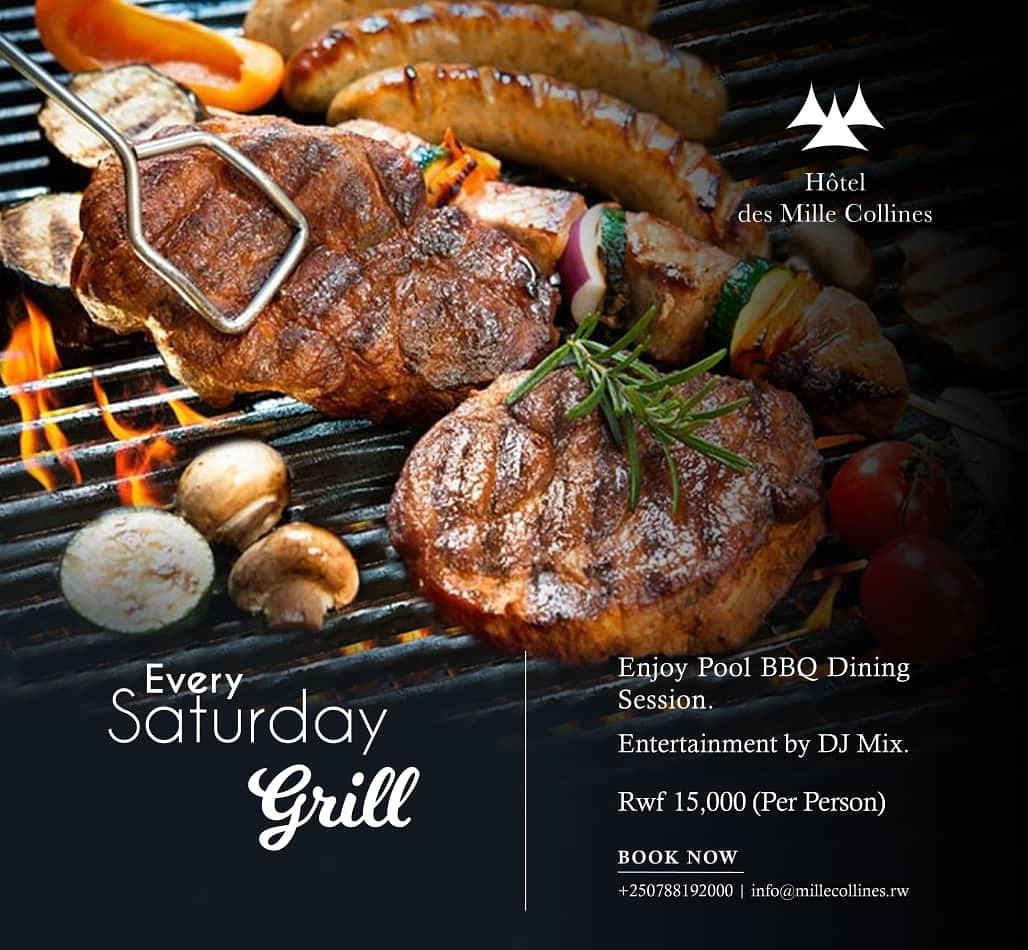 Come join us for an extra ordinary #dining session of #BBQ feast today @MilleCollines  by the poolside. #visitrwanda #expertsinrwanda #kigalivibes #livinginkigal  #HotelRwanda #RwOT