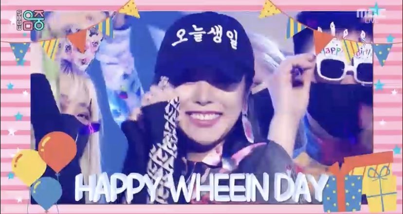 moovivic's tweet photo. Uwu 'Today’s my birthday' is written on the cap she’s wearing 😍

#MAMAMOO #마마무  #WHEEIN #휘인 @RBW_MAMAMOO https://t.co/pBkV8A1OwL