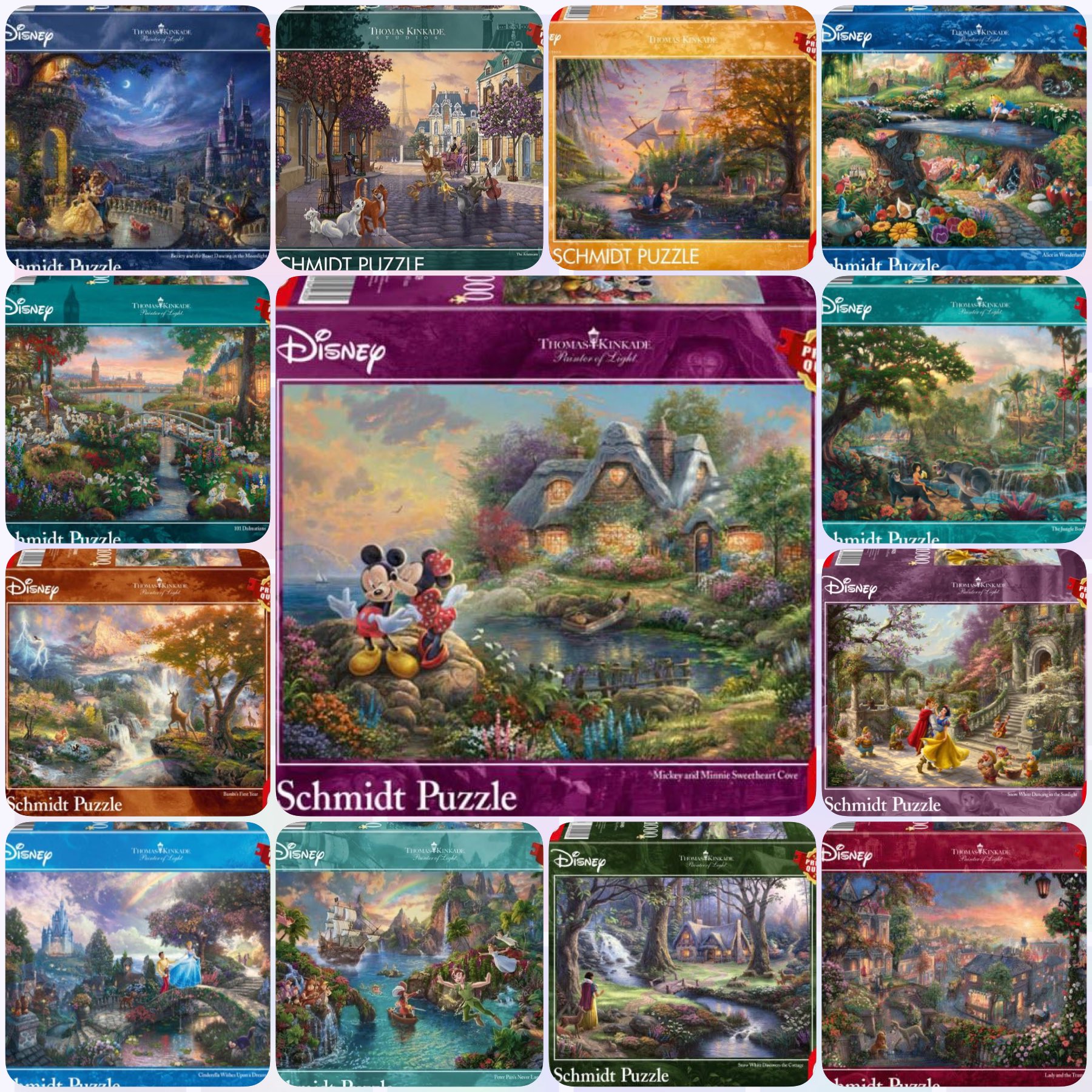 Thomas Kinkade Disney - Multipack - 4 in1 Puzzles