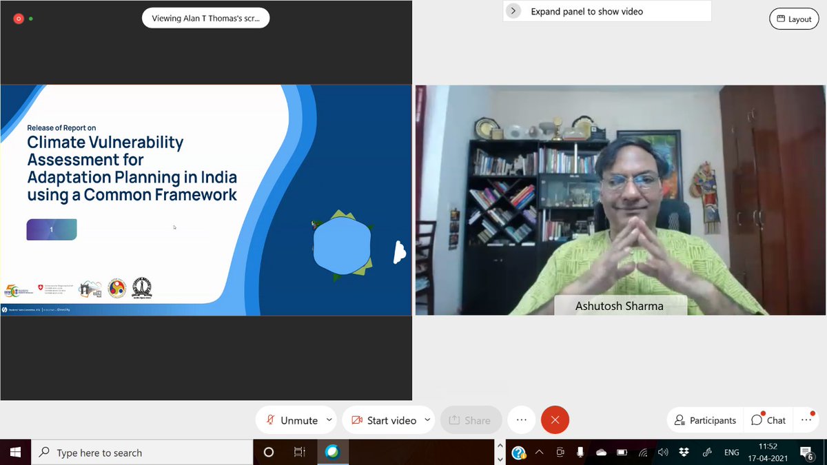 IndiaDST's tweet photo. The National climate vulnerability assessment report released by Prof @Ashutos61 , Secretary @IndiaDST . 

The assessments were supported by @SwissDevCoop &amp; DST and carried out by @iit__mandi , @IITGuwahati &amp; @iiscbangalore .

Full Report ➡️ https://t.co/nK33gmBUnc https://t.co/VBC3Vbqxtg